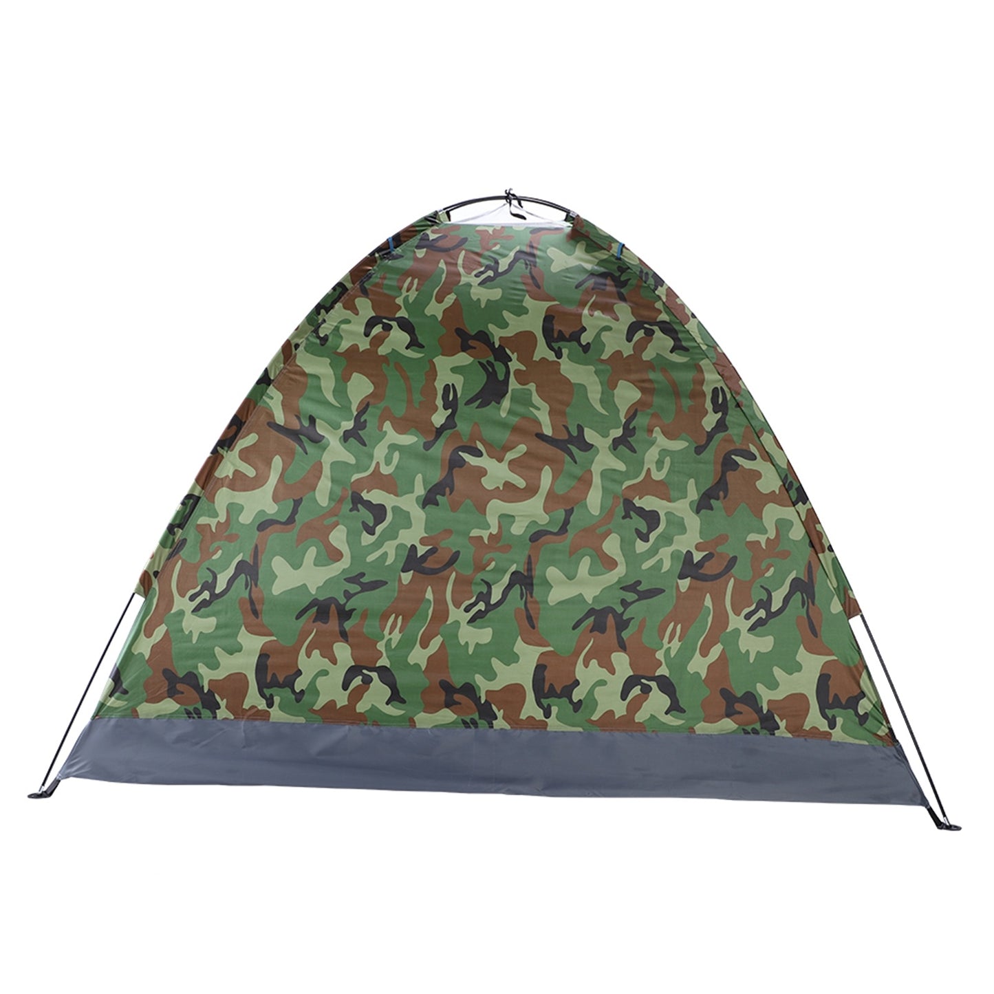 3-4 People Camouflage Portable Camping Tent With Silver Tape And Fiberglass Pole