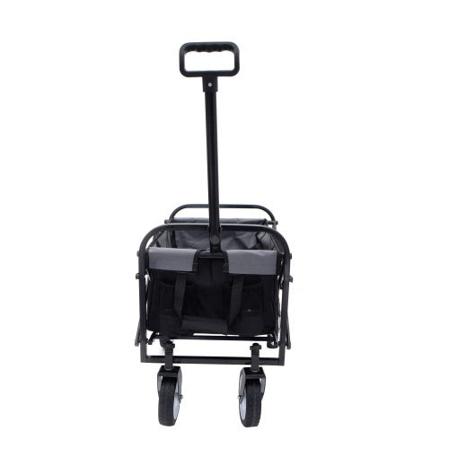 Minimeetall Strap Collapsible Foldable Wagon Cart With Strapping System, Beach Wagon , Utility Cart , Utility Wagon Grocery Cart For Camping Shopping Sports Gardeing Fishing Supports 225lbs