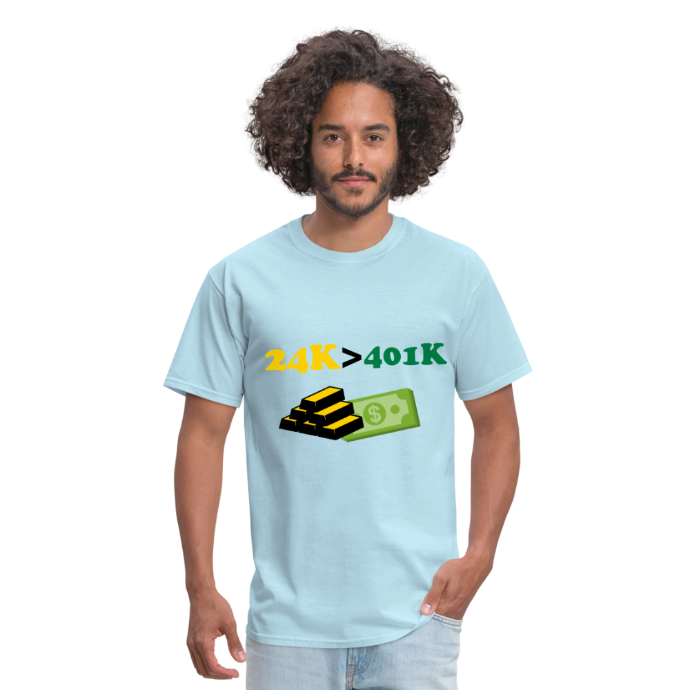 24K is Greater than 401K Unisex Classic T-Shirt - powder blue