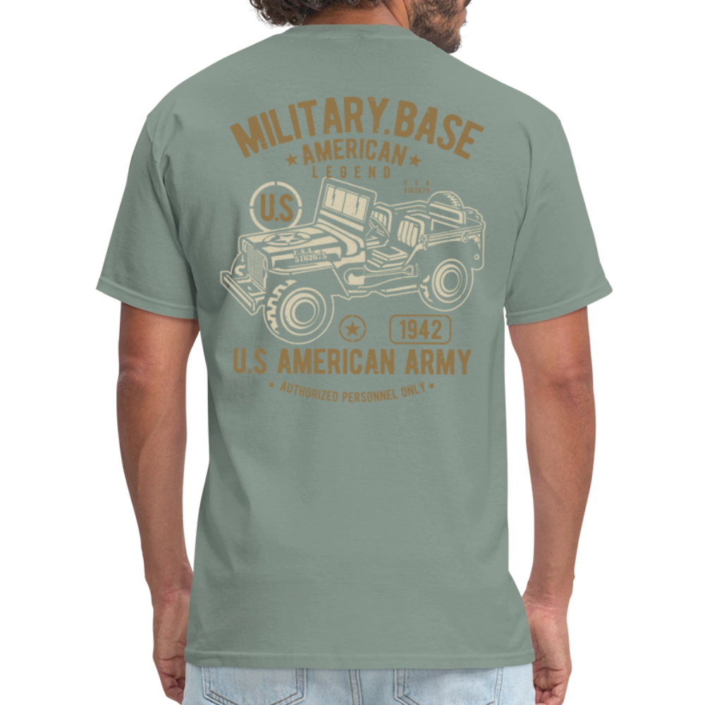 This We'll Defend Army Back Design Unisex Classic T-Shirt - sage