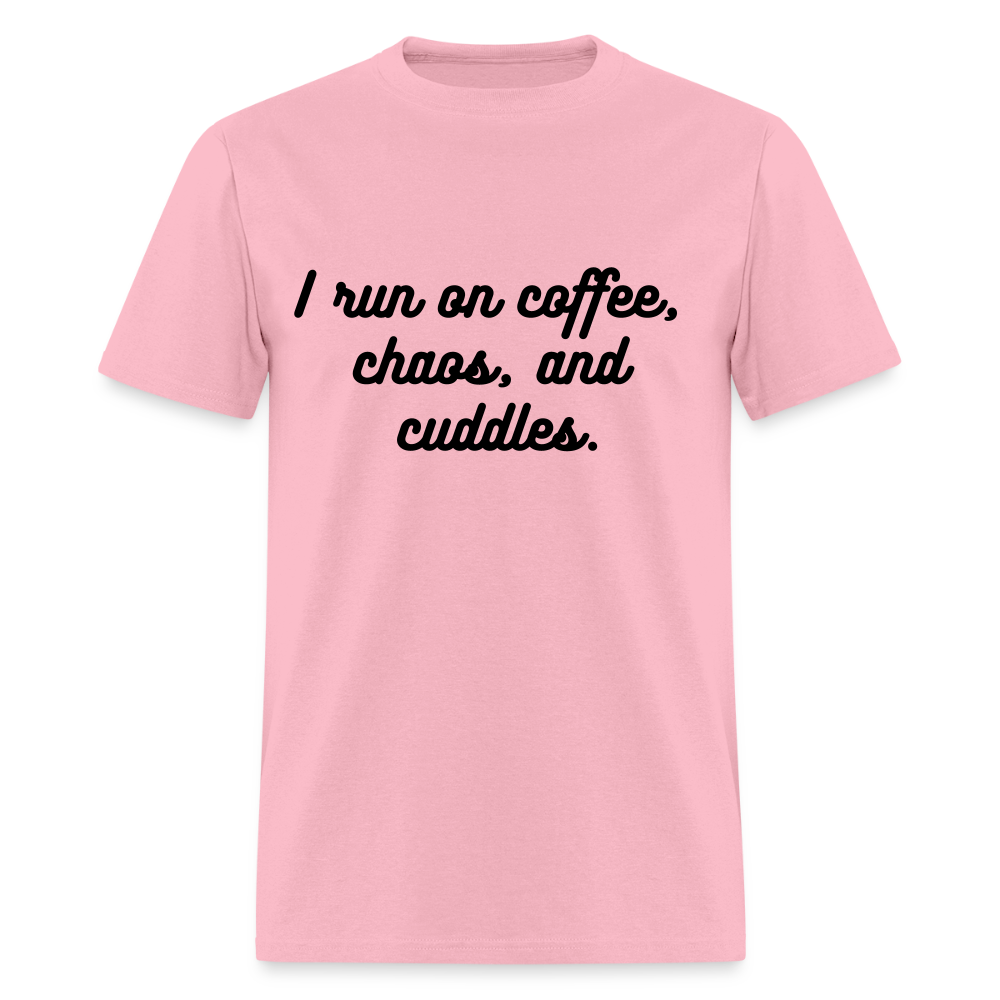 I Run On Coffee Unisex Classic T-Shirt - pink