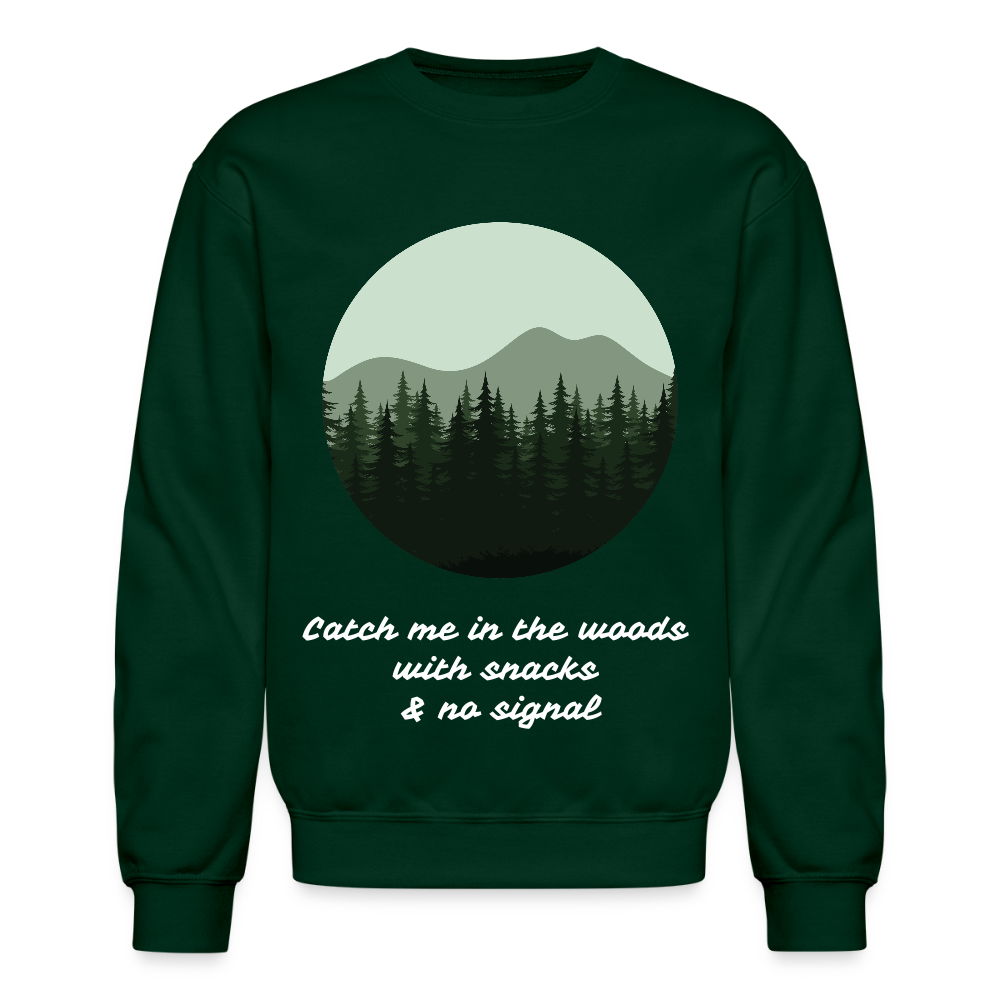 Hiking Unisex Crewneck Sweatshirt - forest green