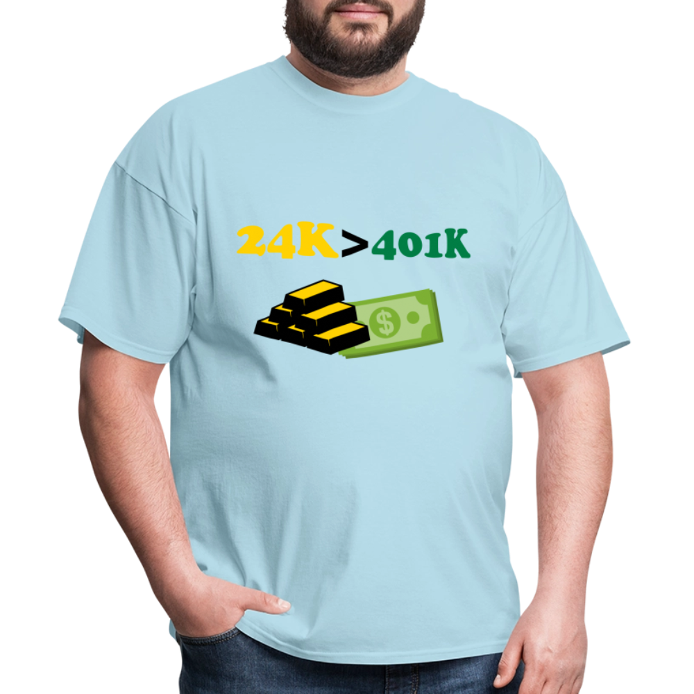 24K is Greater than 401K Unisex Classic T-Shirt - powder blue