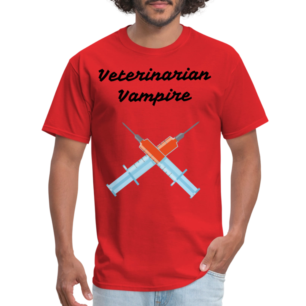Veterinarian Vampire Unisex Classic T-Shirt - red