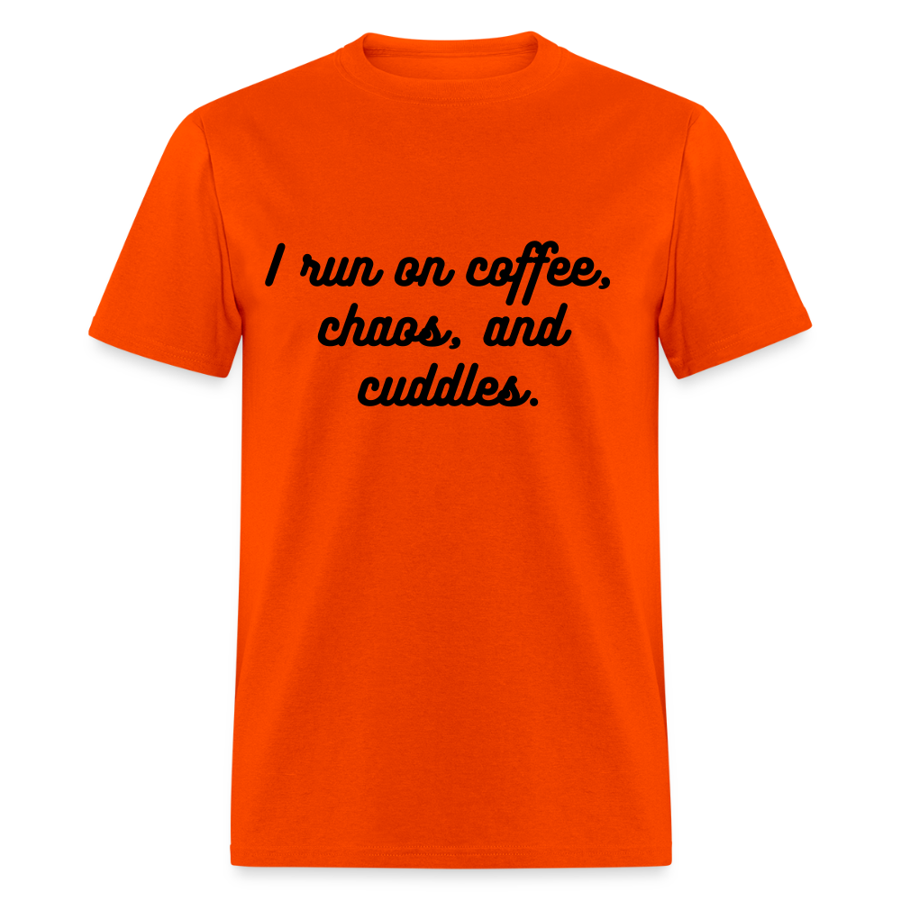 I Run On Coffee Unisex Classic T-Shirt - orange