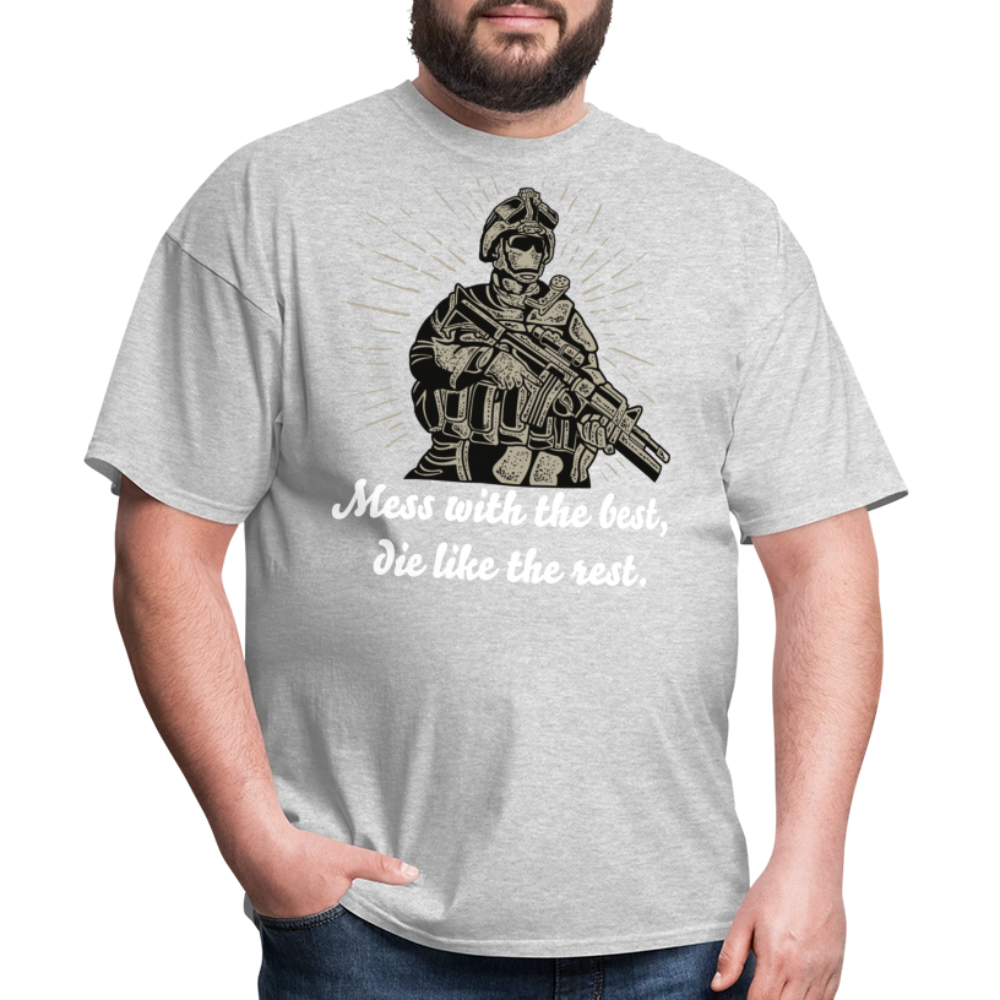Mess With The Best Unisex Classic T-Shirt - heather gray