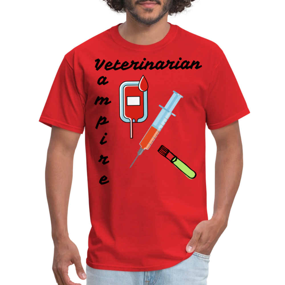Veterinarian Vampire Unisex Classic T-Shirt - red