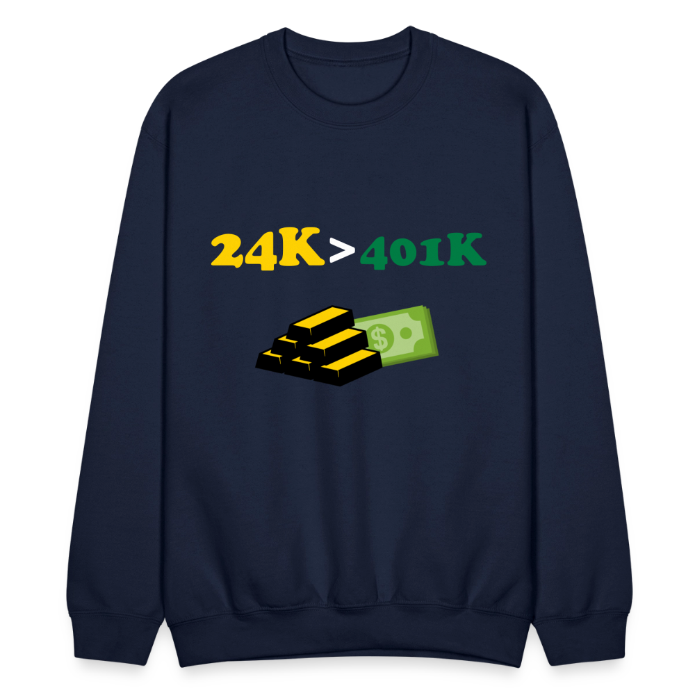 401K is Greater than 401K Crewneck Sweatshirt - navy