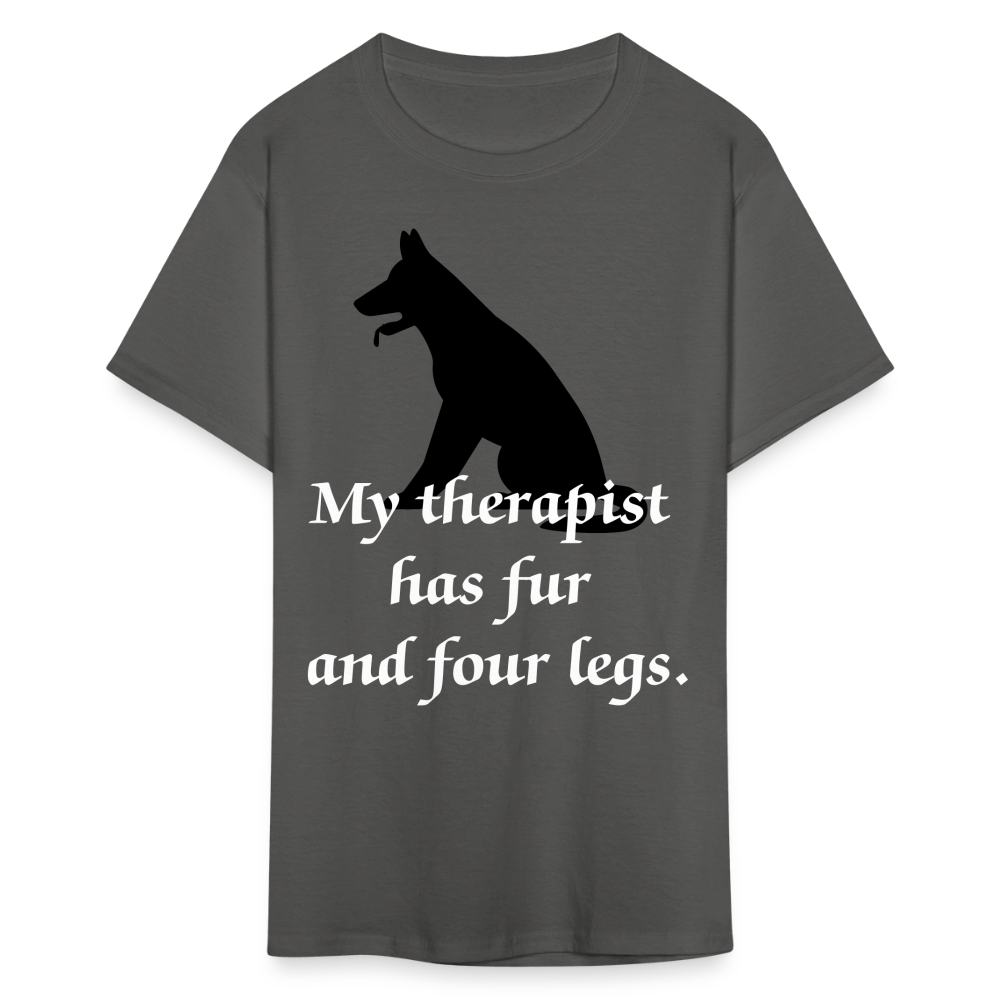 My Therapist Has Fur Dog Unisex Classic T-Shirt - charcoal