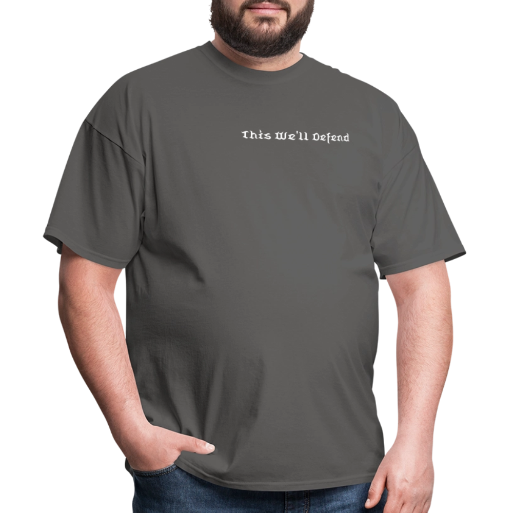 This We'll Defend Army Back Design Unisex Classic T-Shirt - charcoal