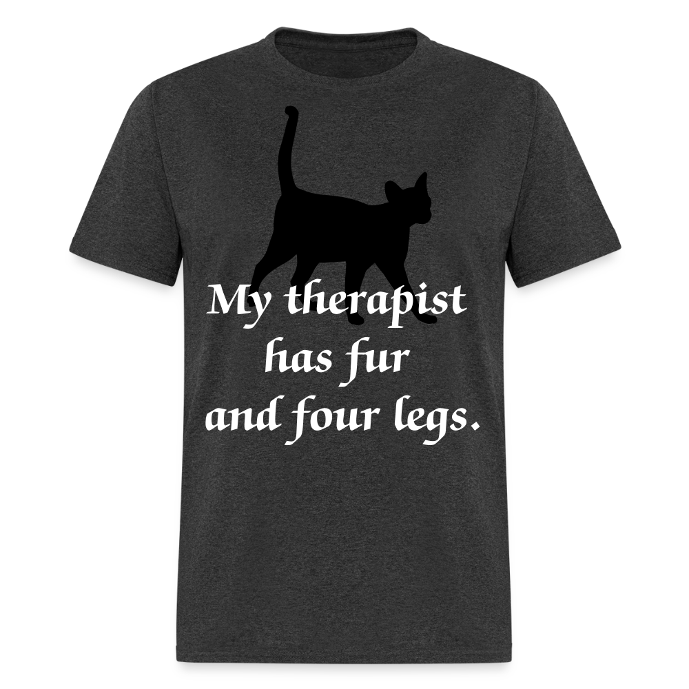 My Therapist Has Four Legs Cat Unisex Classic T-Shirt - heather black