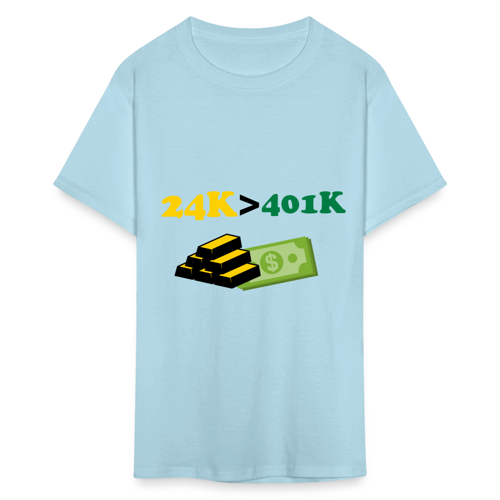 24K is Greater than 401K Unisex Classic T-Shirt - powder blue