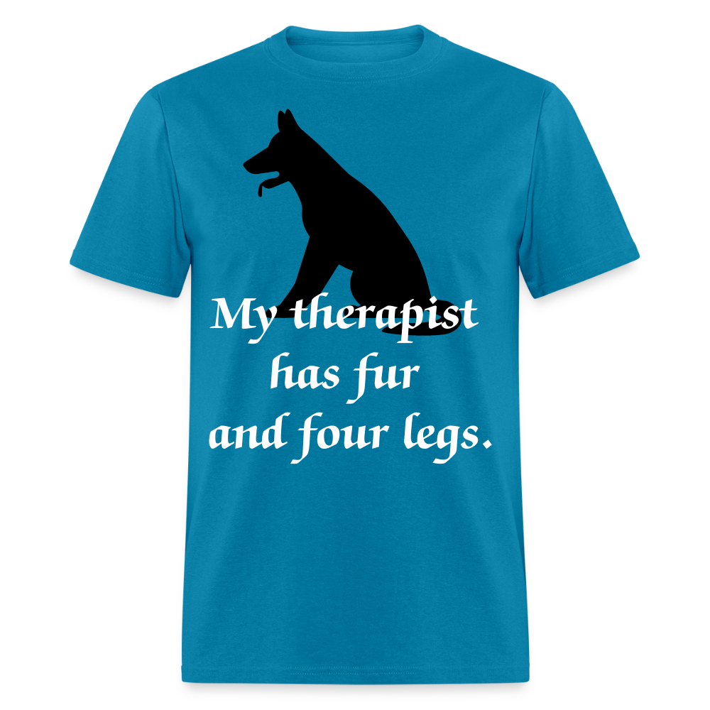 My Therapist Has Fur Dog Unisex Classic T-Shirt - turquoise