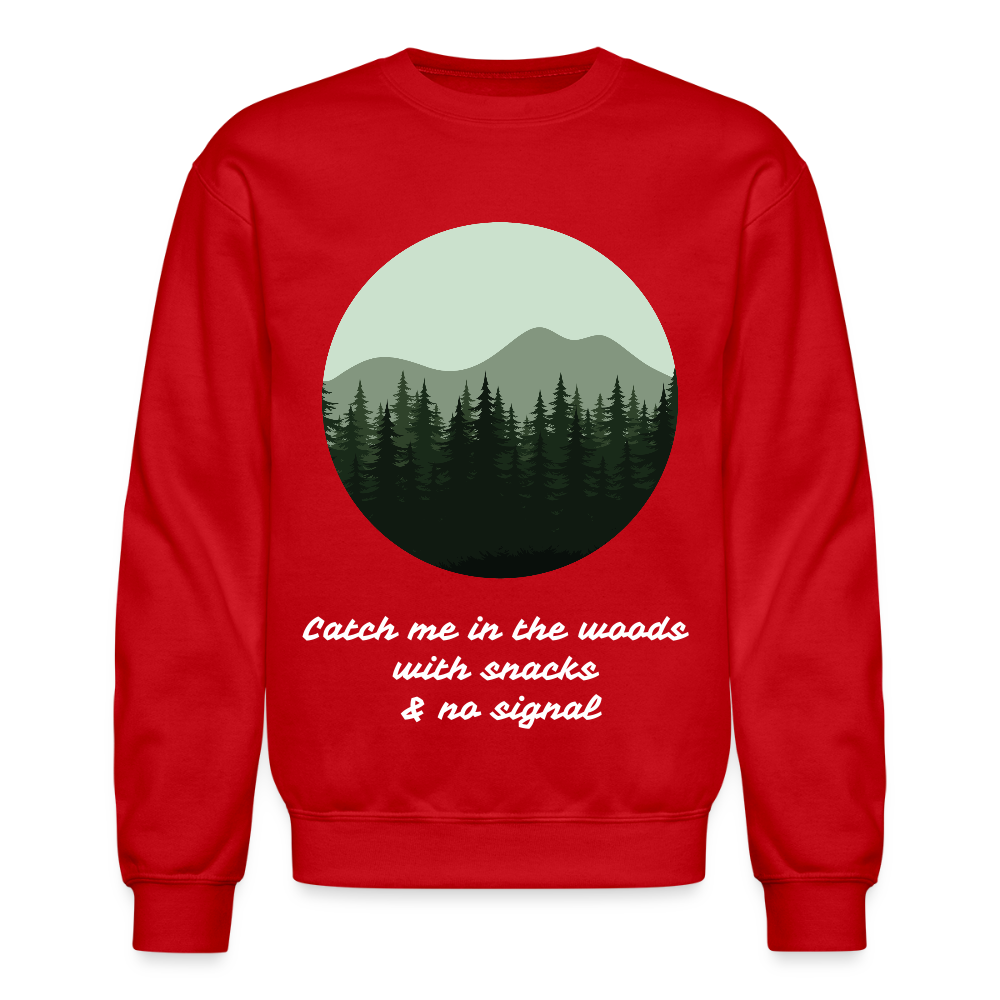 Hiking Unisex Crewneck Sweatshirt - red