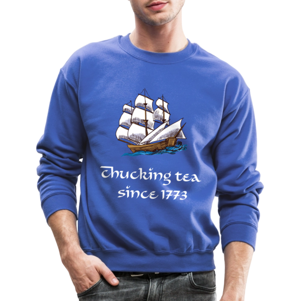 Chucking Tea Crewneck Sweatshirt - royal blue