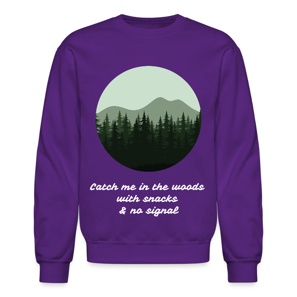Hiking Unisex Crewneck Sweatshirt - purple