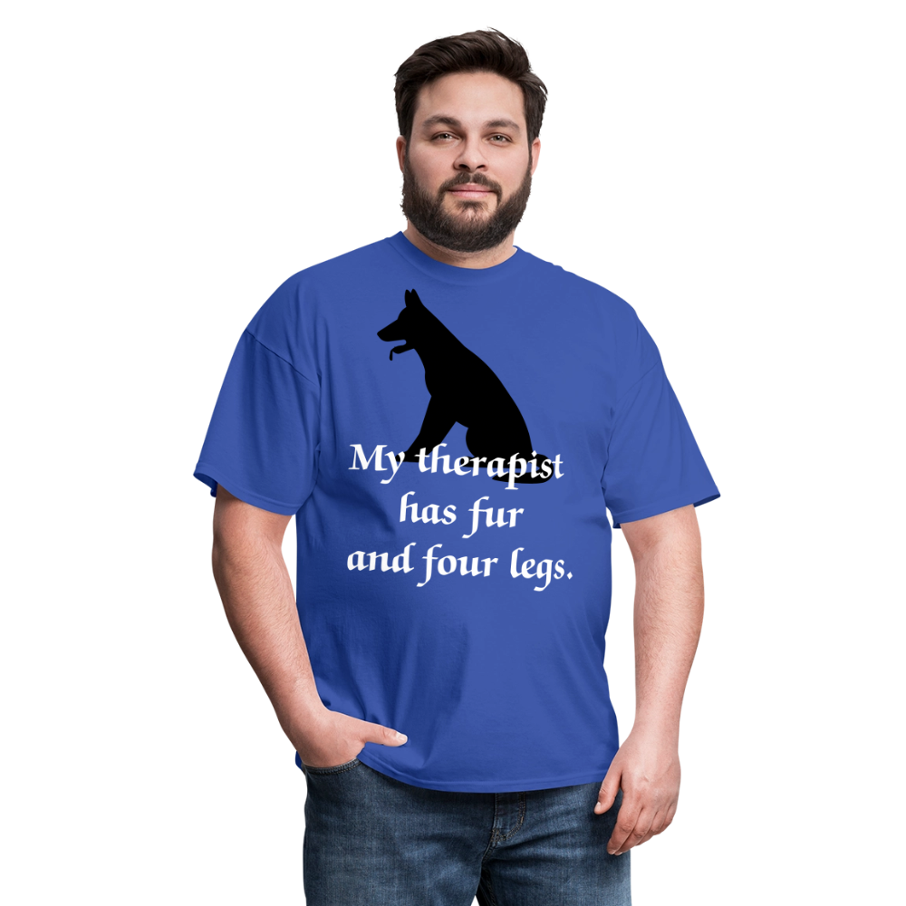 My Therapist Has Fur Dog Unisex Classic T-Shirt - royal blue