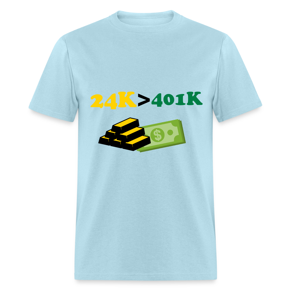 24K is Greater than 401K Unisex Classic T-Shirt - powder blue