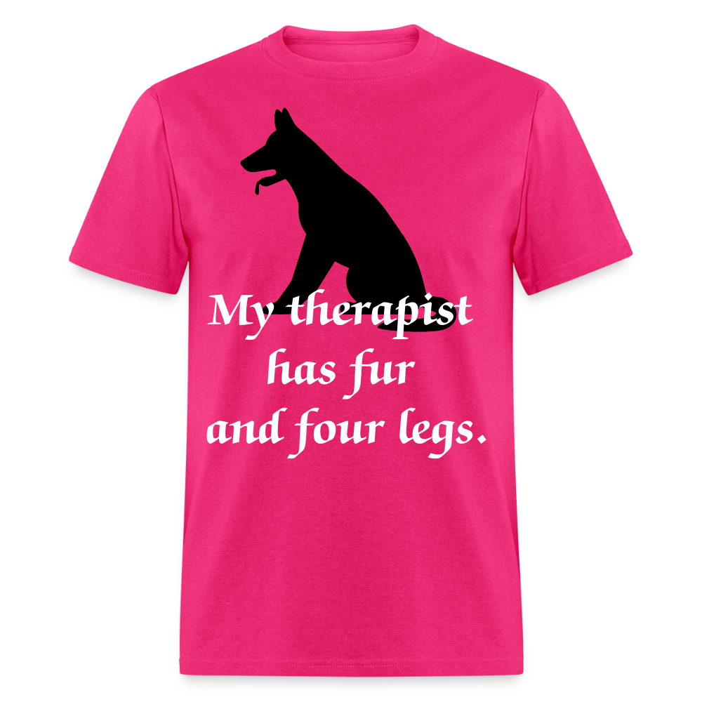 My Therapist Has Fur Dog Unisex Classic T-Shirt - fuchsia