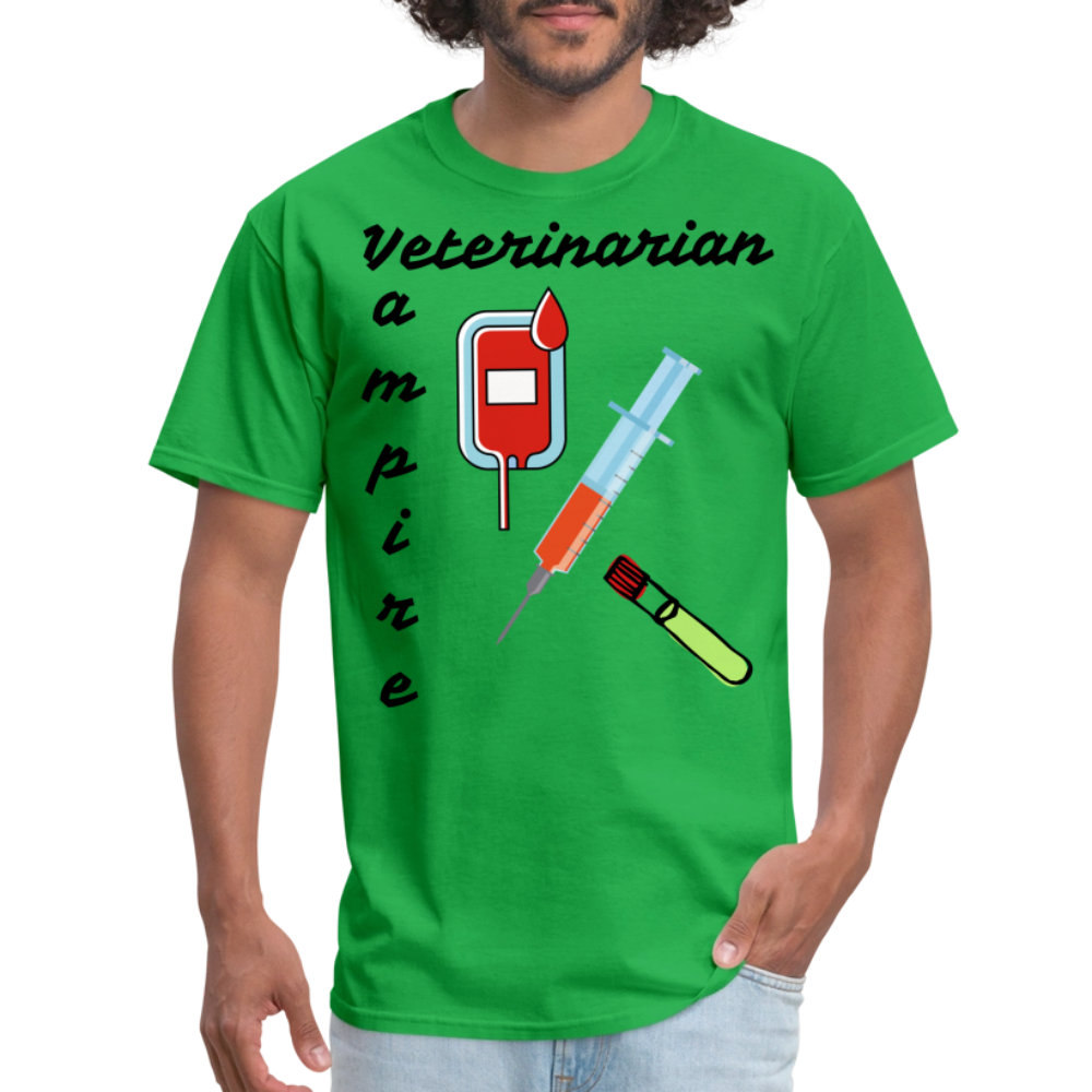 Veterinarian Vampire Unisex Classic T-Shirt - bright green