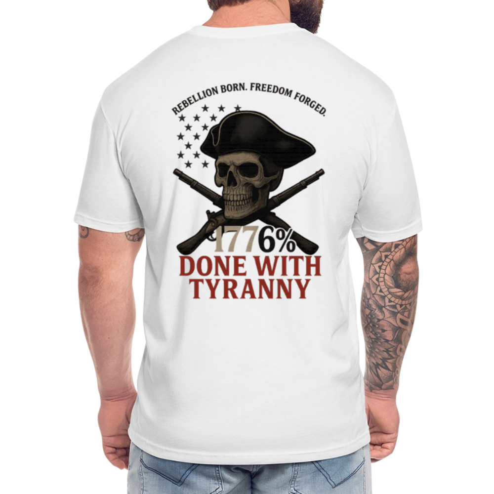 No Chains Just Liberty Fitted Cotton/Poly T-Shirt by Next Level - white