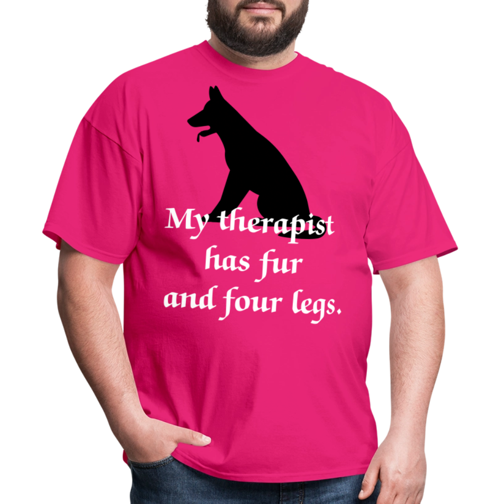 My Therapist Has Fur Dog Unisex Classic T-Shirt - fuchsia