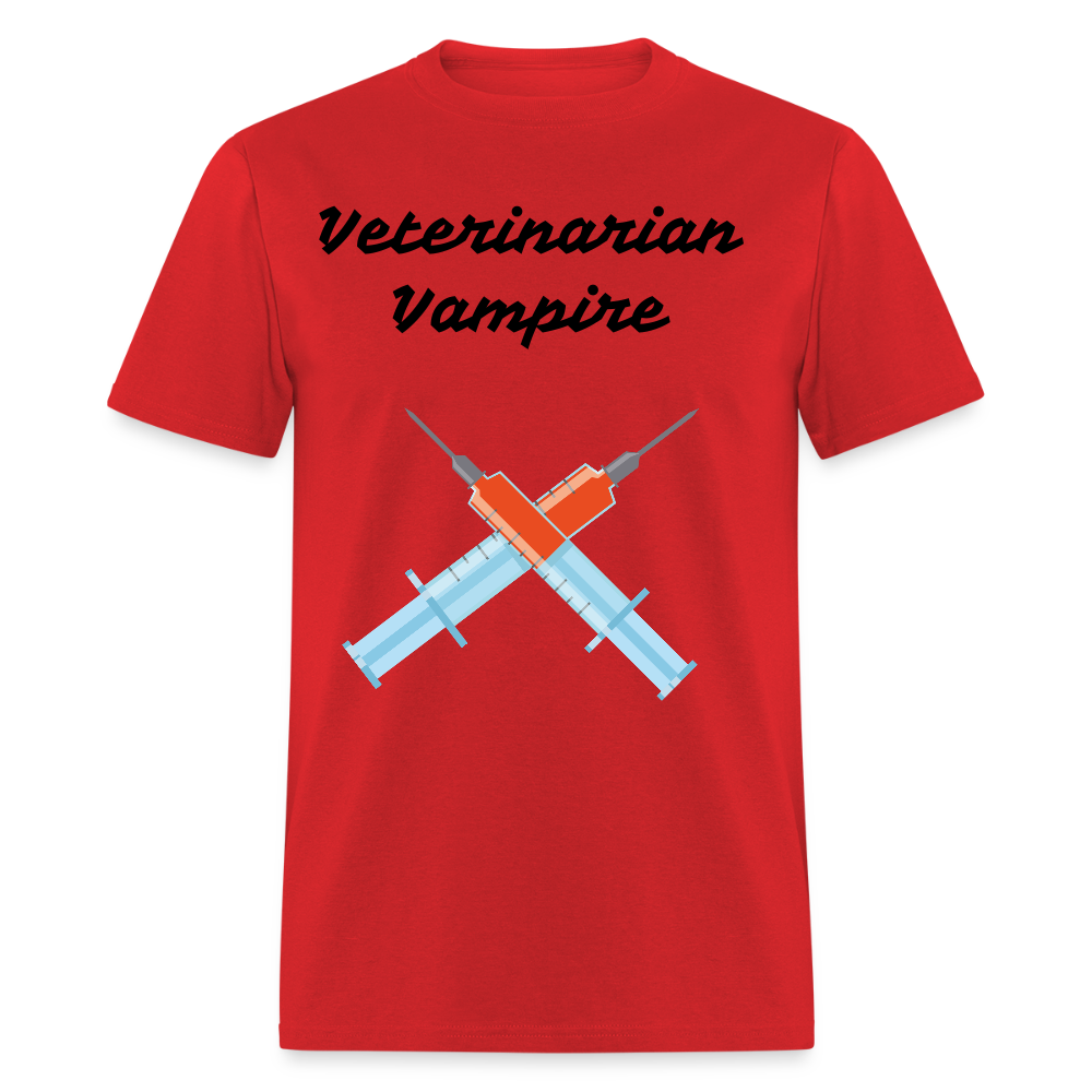 Veterinarian Vampire Unisex Classic T-Shirt - red