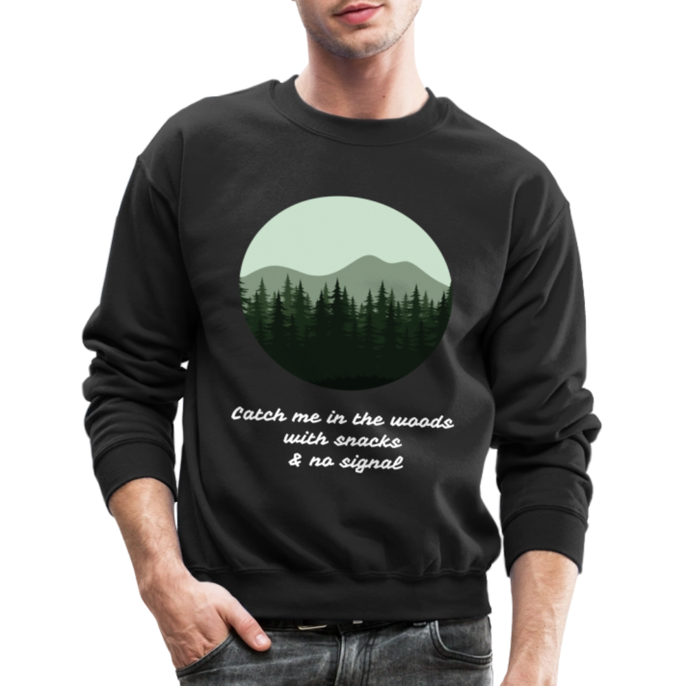 Hiking Unisex Crewneck Sweatshirt - black