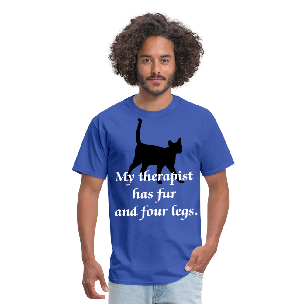 My Therapist Has Four Legs Cat Unisex Classic T-Shirt - royal blue