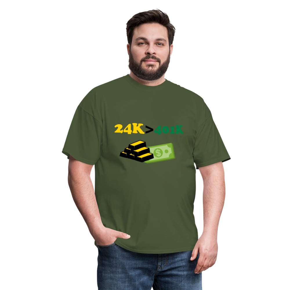 24K is Greater than 401K Unisex Classic T-Shirt - military green