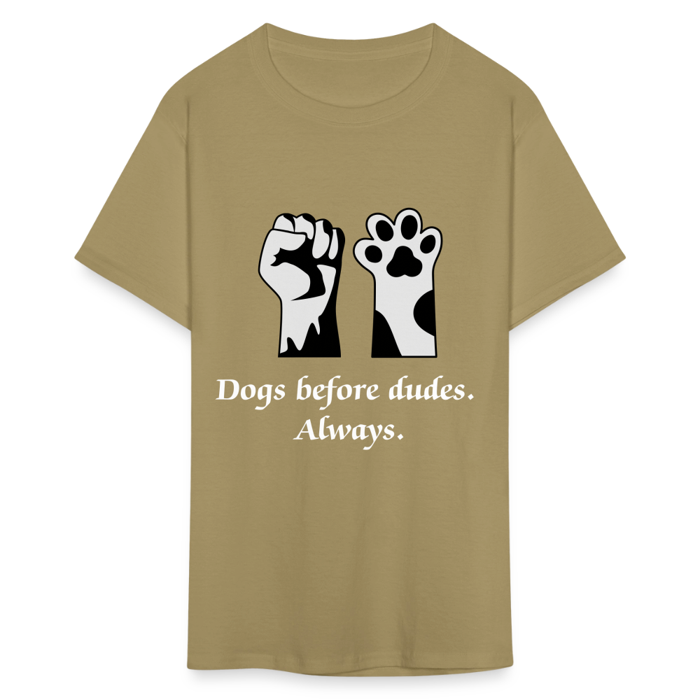Dogs Before Dudes Unisex Classic T-Shirt - khaki