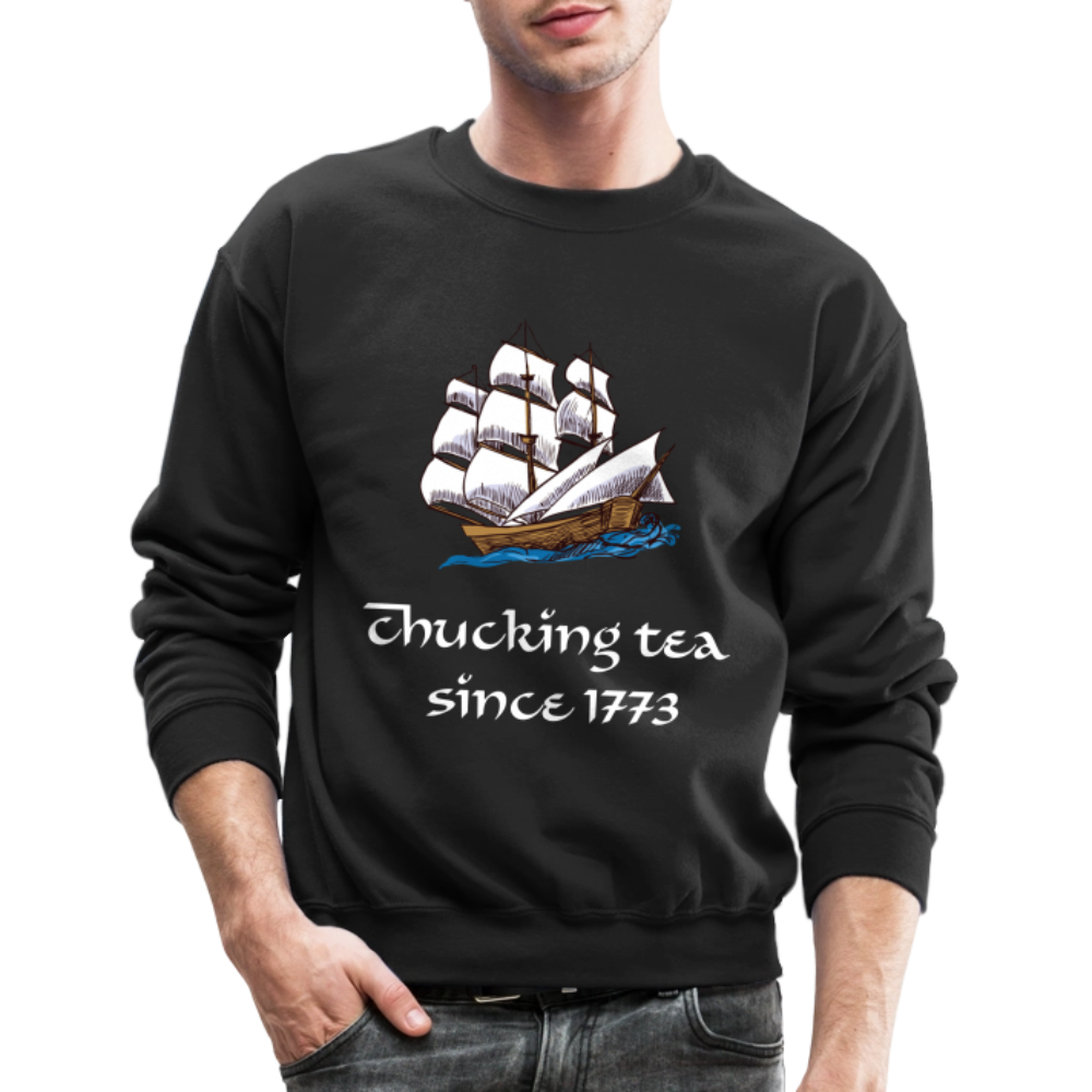 Chucking Tea Crewneck Sweatshirt - black
