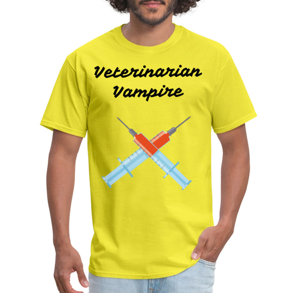 Veterinarian Vampire Unisex Classic T-Shirt - yellow