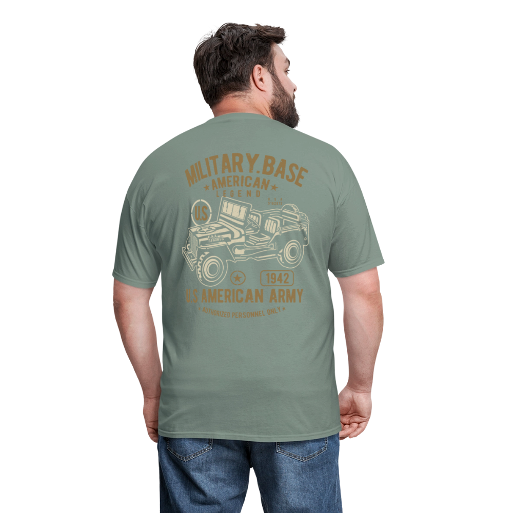 This We'll Defend Army Back Design Unisex Classic T-Shirt - sage