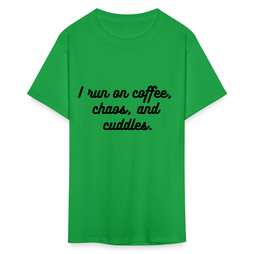 I Run On Coffee Unisex Classic T-Shirt - bright green