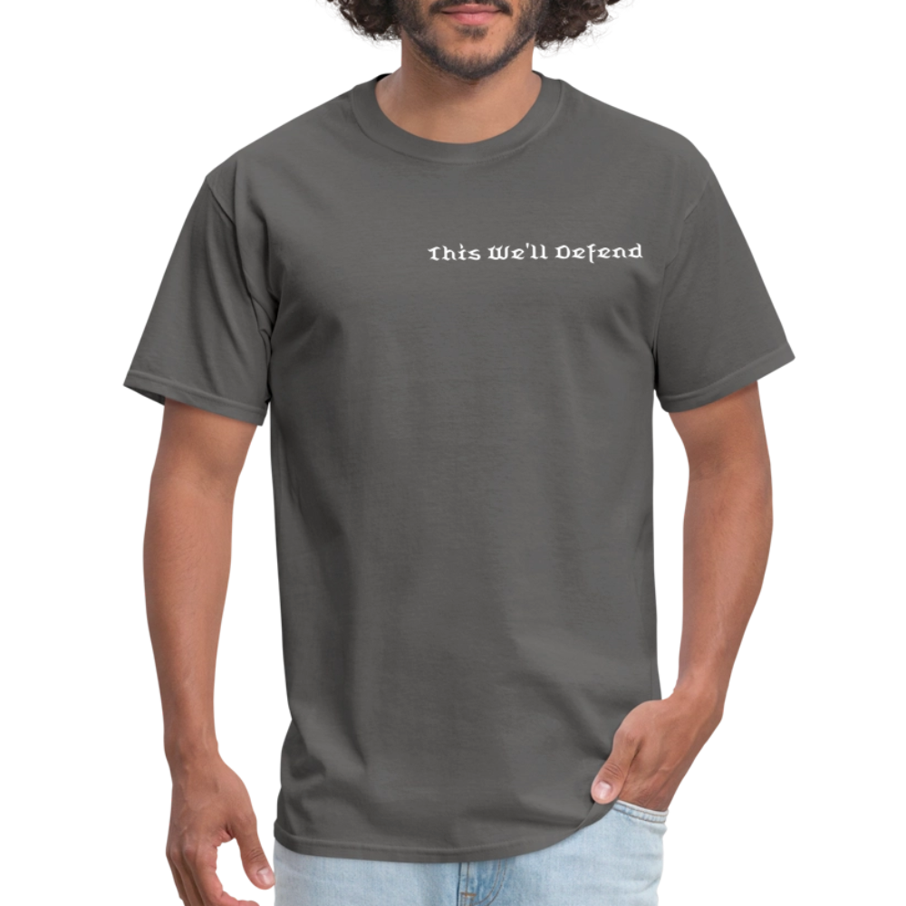 This We'll Defend Army Back Design Unisex Classic T-Shirt - charcoal