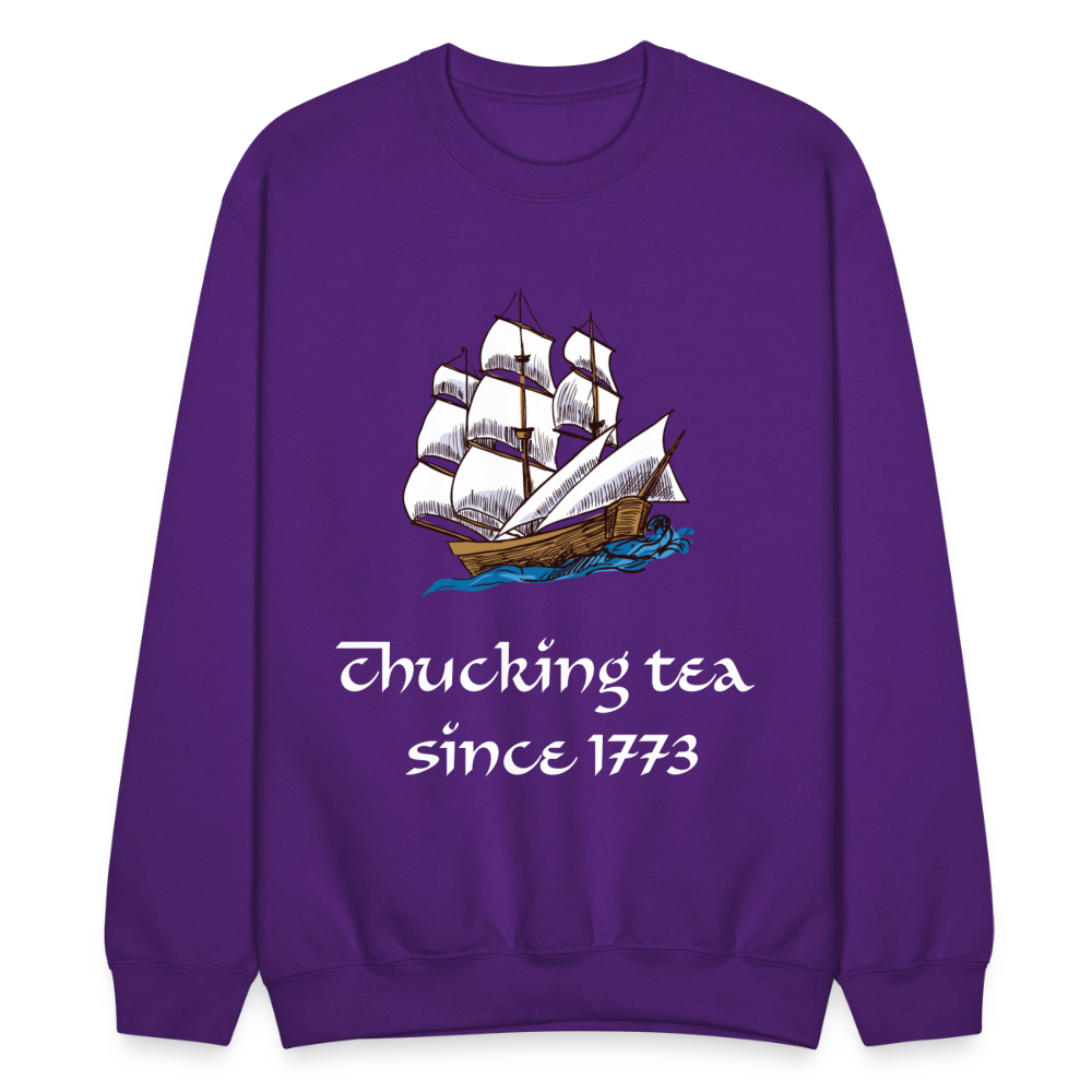 Chucking Tea Crewneck Sweatshirt - purple