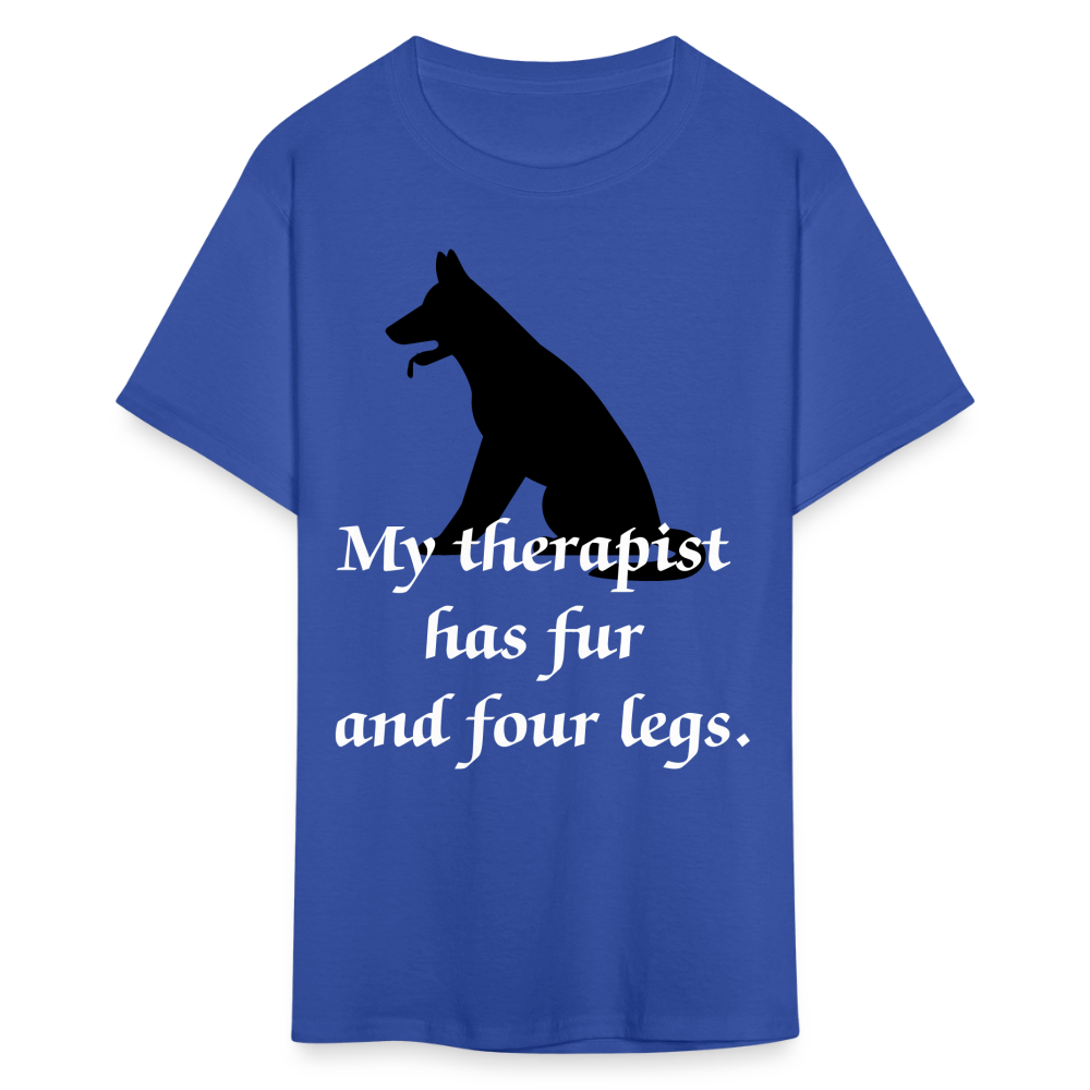 My Therapist Has Fur Dog Unisex Classic T-Shirt - royal blue