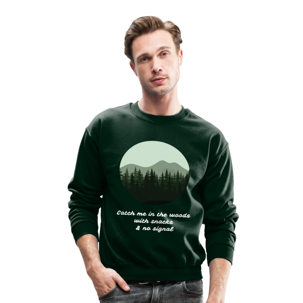 Hiking Unisex Crewneck Sweatshirt - forest green