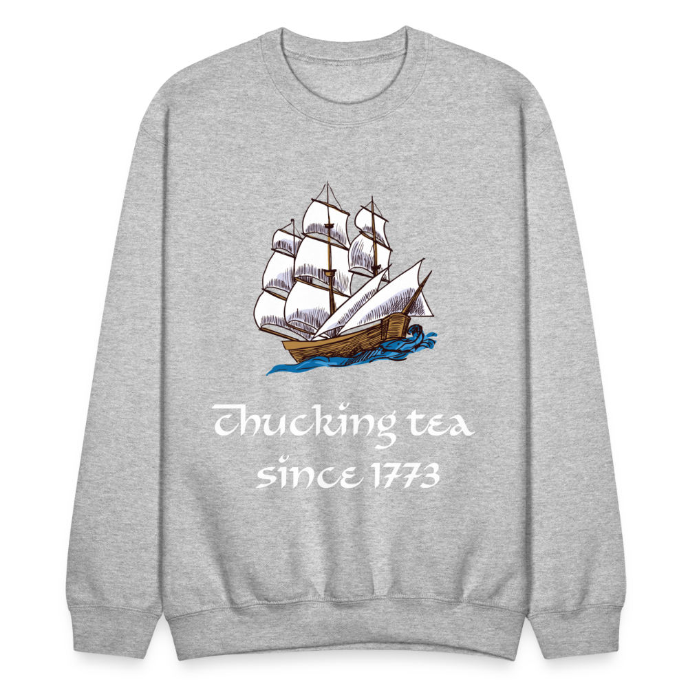 Chucking Tea Crewneck Sweatshirt - heather gray