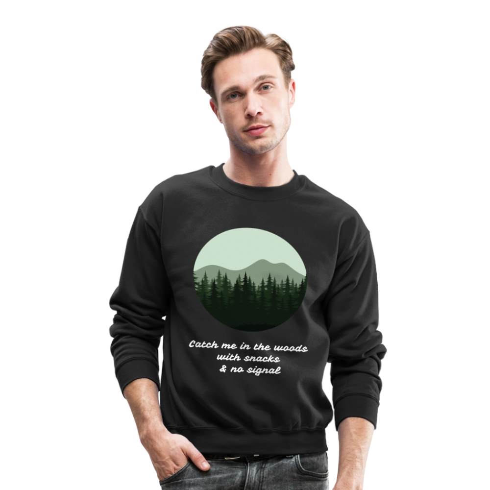 Hiking Unisex Crewneck Sweatshirt - black