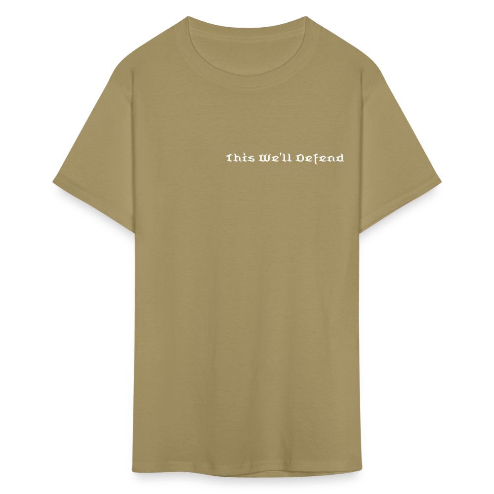 This We'll Defend Army Back Design Unisex Classic T-Shirt - khaki