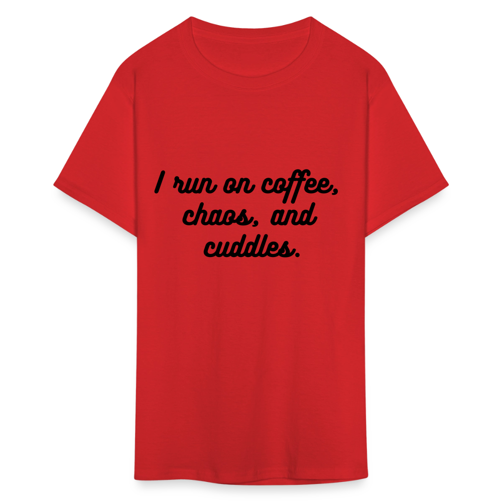I Run On Coffee Unisex Classic T-Shirt - red