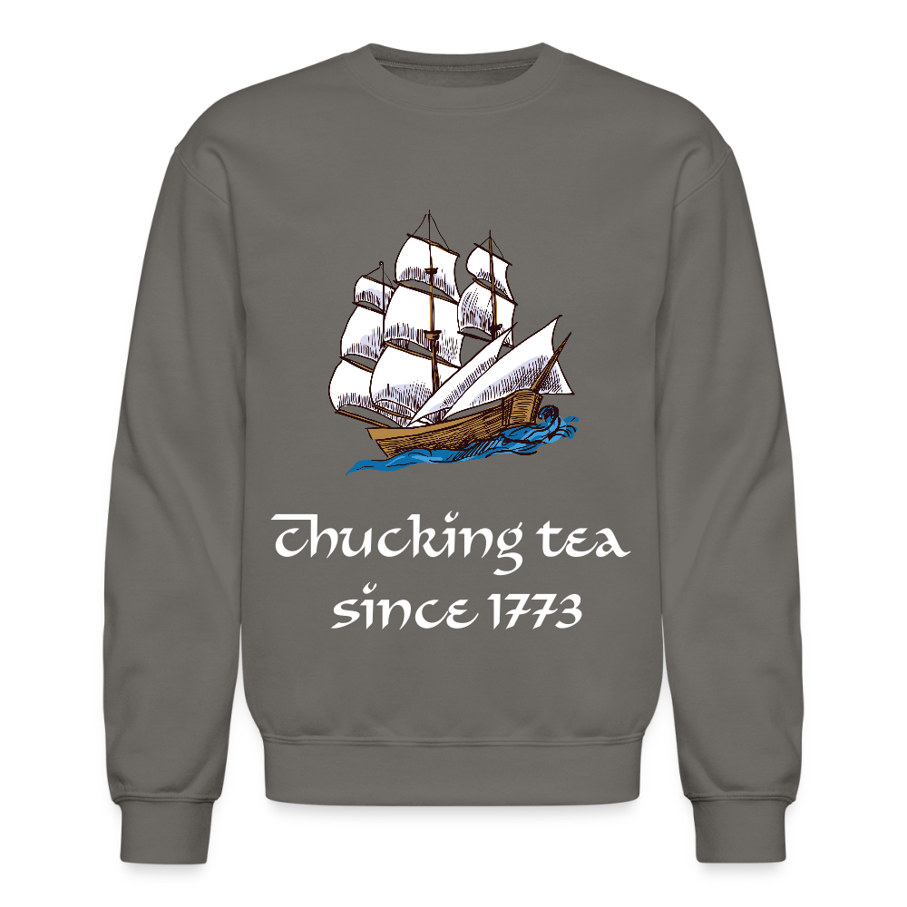 Chucking Tea Crewneck Sweatshirt - asphalt gray