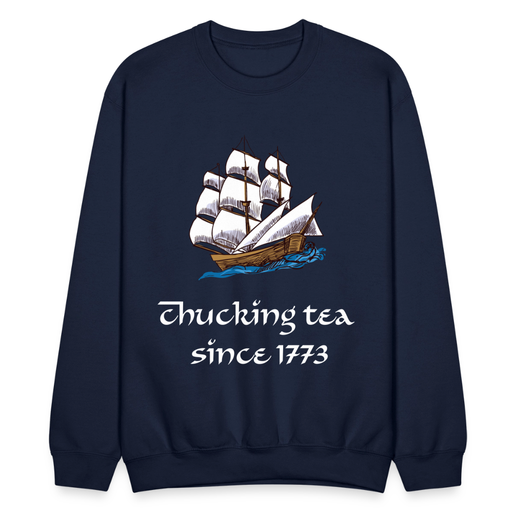 Chucking Tea Crewneck Sweatshirt - navy