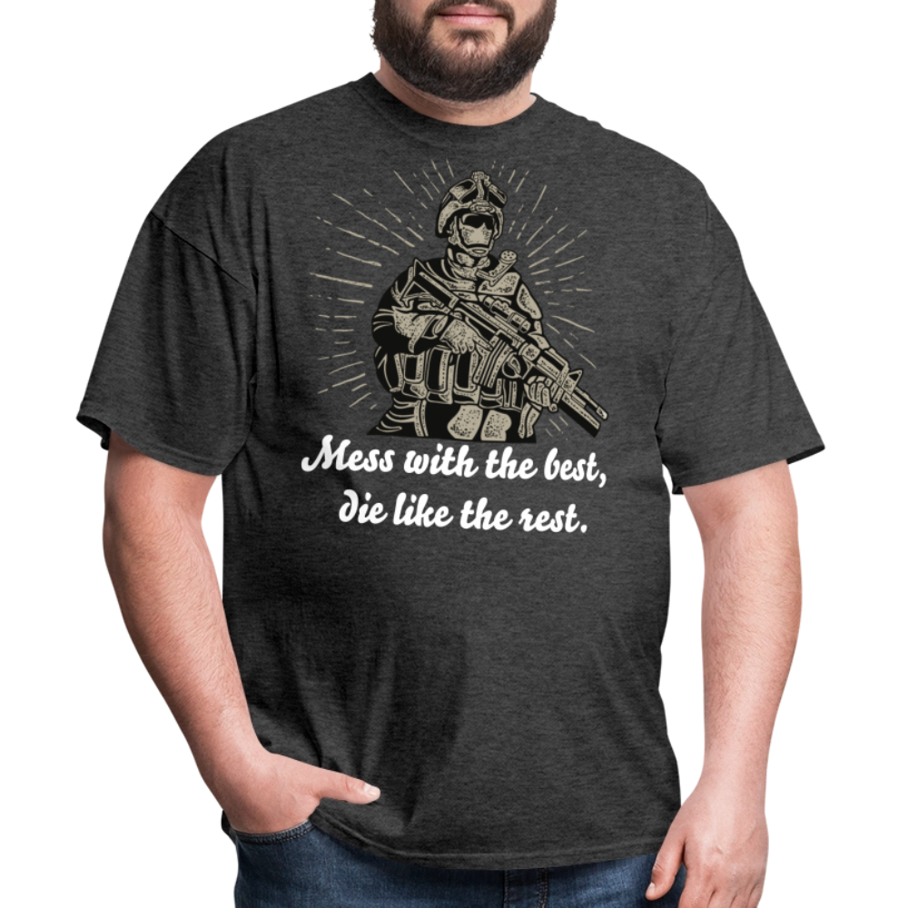 Mess With The Best Unisex Classic T-Shirt - heather black
