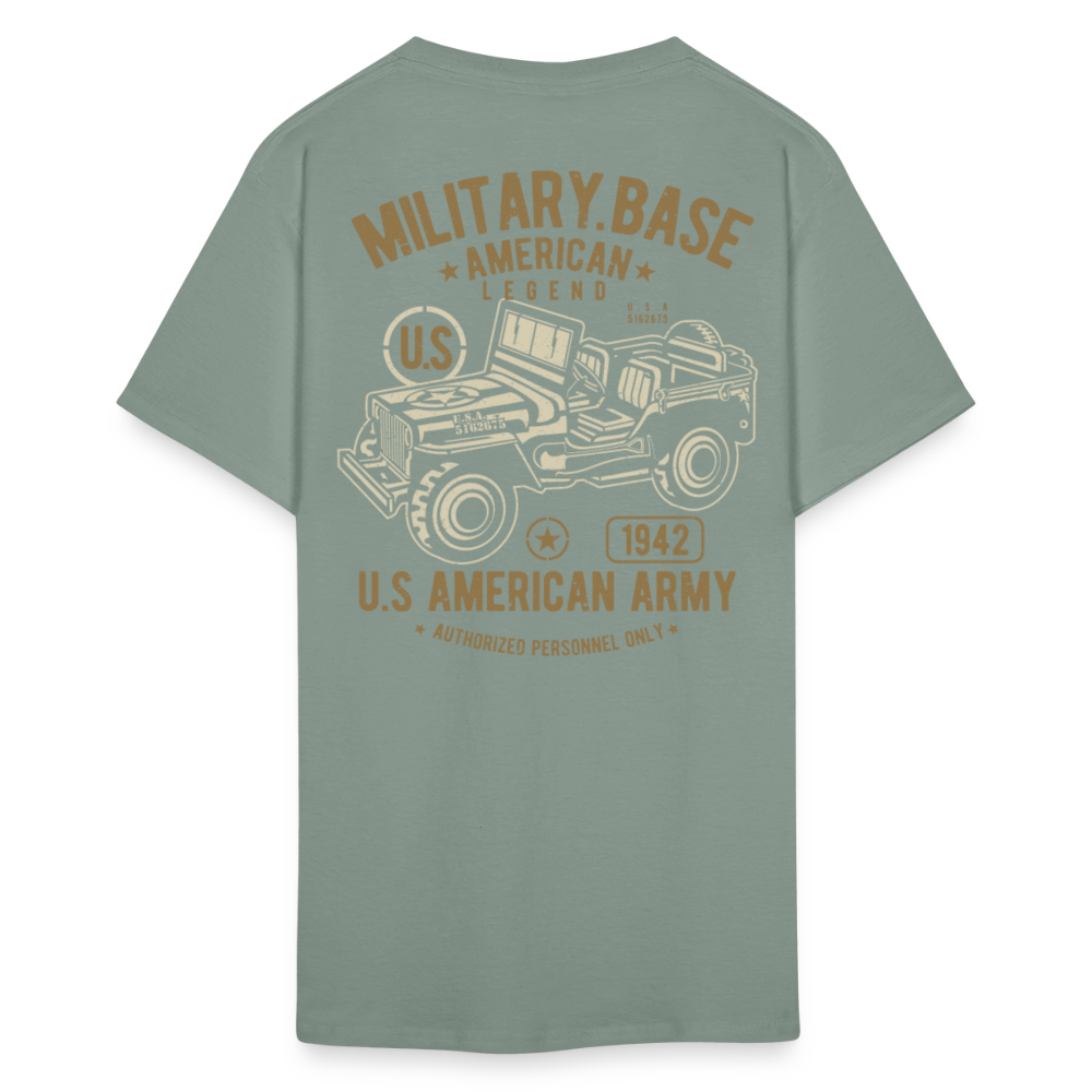 This We'll Defend Army Back Design Unisex Classic T-Shirt - sage