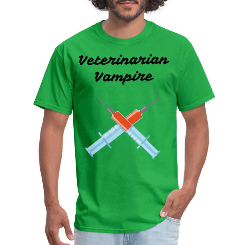 Veterinarian Vampire Unisex Classic T-Shirt - bright green