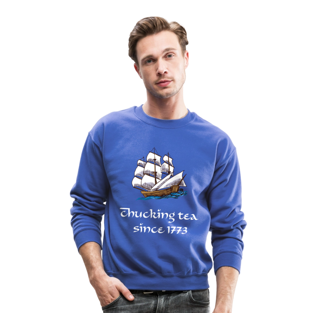 Chucking Tea Crewneck Sweatshirt - royal blue