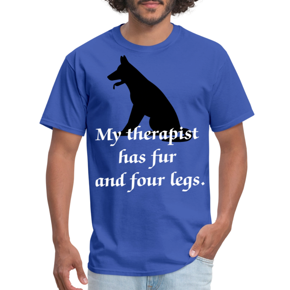 My Therapist Has Fur Dog Unisex Classic T-Shirt - royal blue